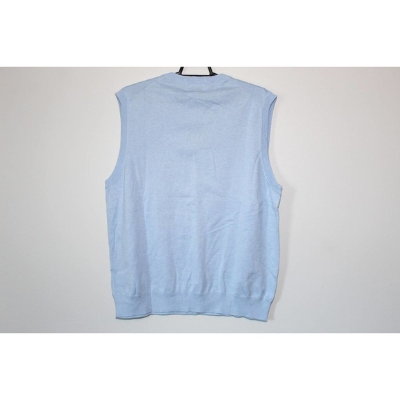 NWT Brooks Brothers Supima Cotton V-neck Sweater Vest Blue Men's Size XL H14215 - Picture 7 of 9